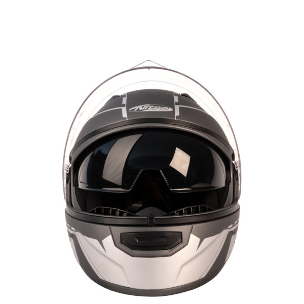 Helmet Nitro  F350 Analog Satin Gun/Light Grey/Flo Orange S 56 - Image 5