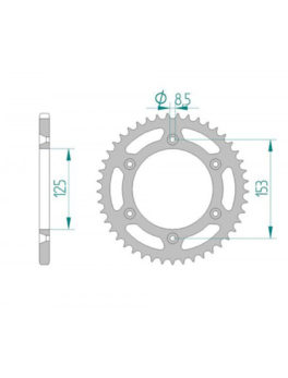 AFAM REAR SPROCKET STEEL SUPERLIGHT MUD GROOVED 10212SLK-52