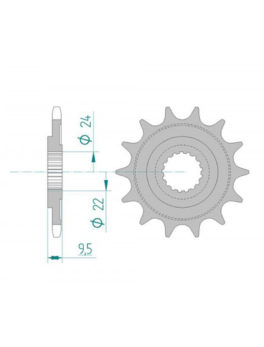 AFAM FRONT SPROCKET GROOVED 20311-13