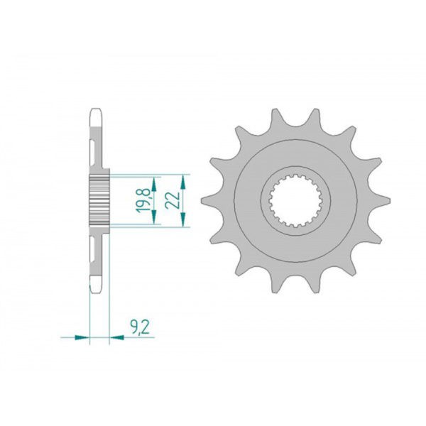 AFAM FRONT SPROCKET GROOVED 24305-14