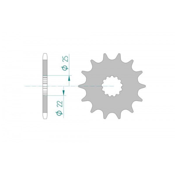 AFAM FRONT SPROCKET GROOVED 27500-14