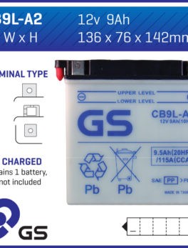 GS Battery CB9LA2  - Replaces 12N93A1