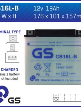 GS Battery CB16LB - Replaces 12N163B (4)