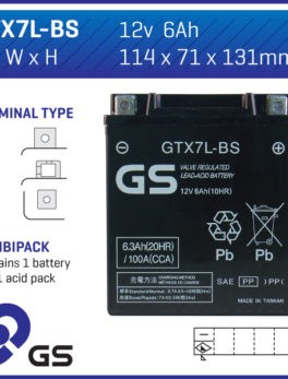 GS Battery GTX7LBS with acid pack (6)