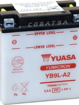 Yuasa battery YB9LA2 with acid pack (4)