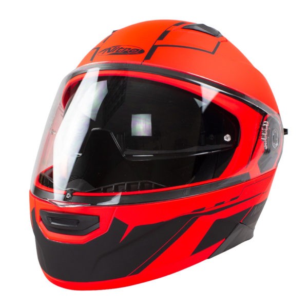 Helmet Nitro F350  Analog Dvs Satin Black/Red/Gun S-56 - Image 4