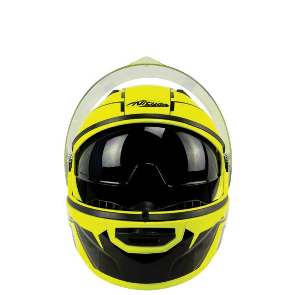 Helmet Nitro  F350 Analog Black/Safety Yellow/Gun L 60 - Image 5