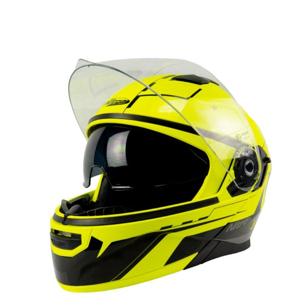 Helmet Nitro  F350 Analog Black/Safety Yellow/Gun L 60 - Image 4