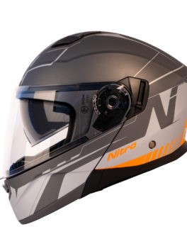 Helmet Nitro  F350 Analog Satin Gun/Light Grey/Flo Orange M 58