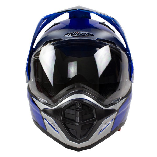 Helmet Nitro MX670 Podium Adventure DVS Blk/Blue/Sil Pin lock ready L - 60 - Image 3