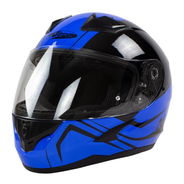 Helmet Nitro N2400 Rogue Blk/Blu Pin Lock Ready L 60 - Image 2