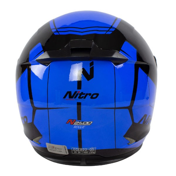Helmet Nitro N2400 Rogue Blk/Blu Pin Lock Ready L 60 - Image 5