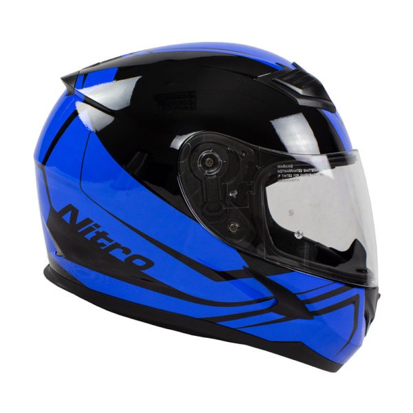 Helmet Nitro N2400 Rogue Blk/Blu Pin Lock Ready L 60 - Image 4