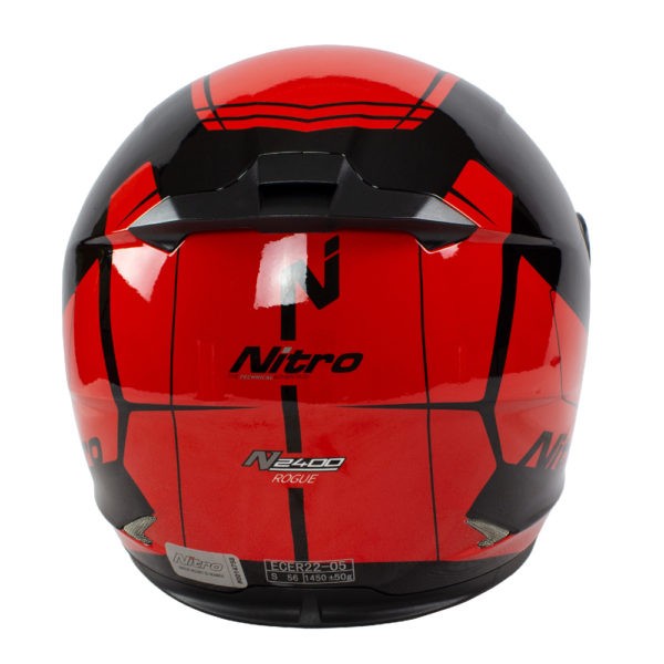 Helmet Nitro N2400 Rogue Blk/Red Pin Lock Ready Xl 62 - Image 5