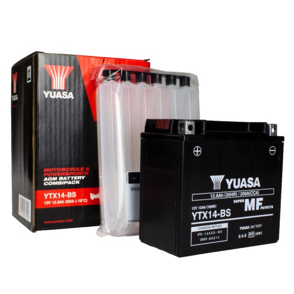 Yuasa battery YTX14BS with acid pack (4) - Image 2