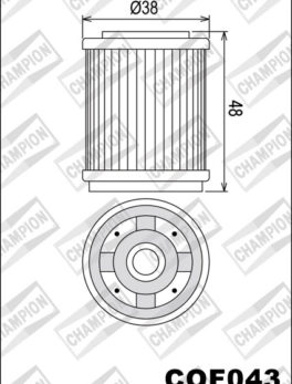 CHAMPION OIL FILTER COF043 - HF143 / SF2004