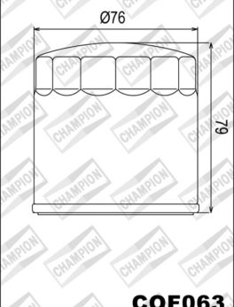 CHAMPION OIL FILTER COF063 - HF163