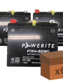 BATTERY PTX14BS MF SEALED POWERITE FULL BOX  OF  6