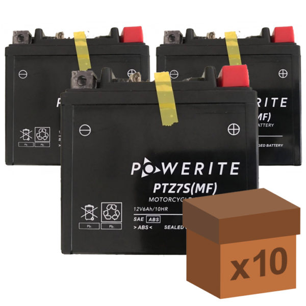 BATTERY PTZ7S MF SEALED POWERITE FULL BOX  OF  10
