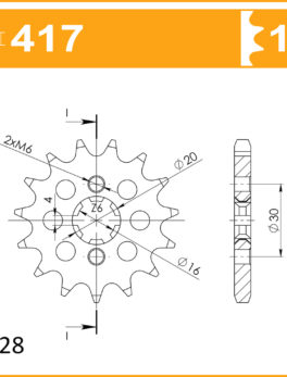 417-16 SPROCKET-FRONT AFAM 24200