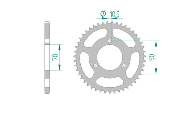 Sprocket Rear 239-36 AFAM 10103