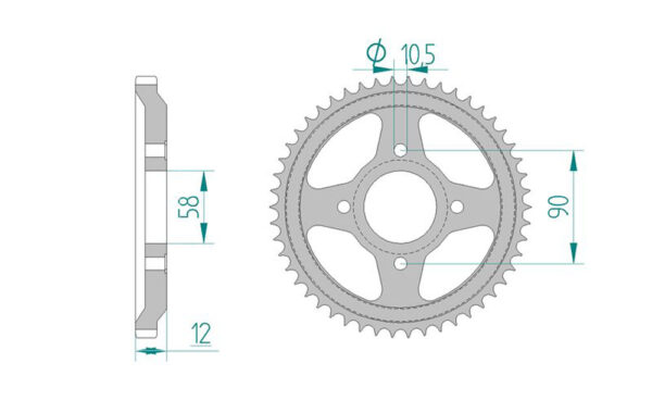 Sprocket Rear 271-50 AFAM 10216