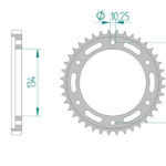Sprocket Rear RK-B6893-40 JTR1306 Afam 10616