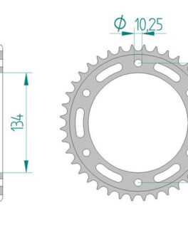 Sprocket Rear RK-B6893-40 JTR1306 Afam 10616