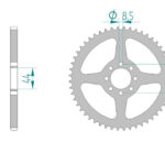 Sprocket Rear 832-45 AFAM 12100