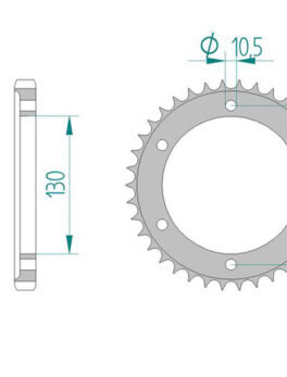 Sprocket Rear 866-43 AFAM 12802