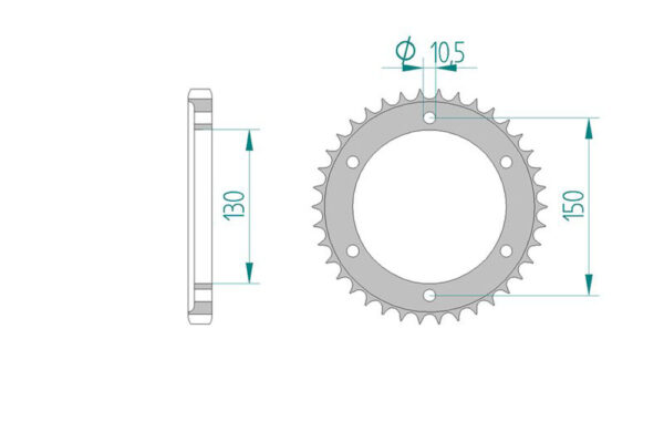 Sprocket Rear 866-43 AFAM 12802