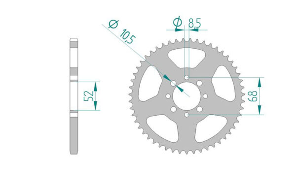 Sprocket Rear 801-49 AFAM 14100