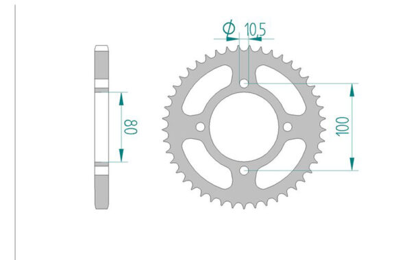 Sprocket Rear 2053-48 JTR1873 AFAM 14213