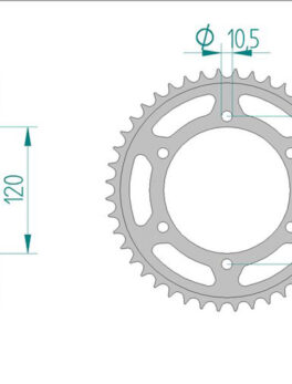 Sprocket Rear RK-B5624-44 JTR498 Afam 16605