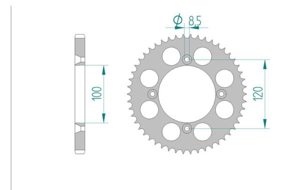 Sprocket Rear 2066-47 AFAM 15104