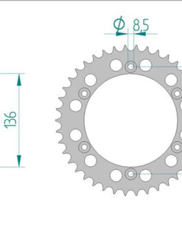 Sprocket Rear 1509-47 AFAM 15206N