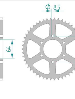 Sprocket Rear 471-45 AFAM 16201