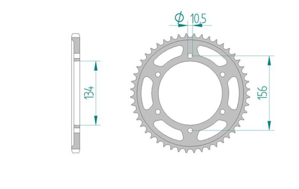 Sprocket Rear 472-40 AFAM 16300