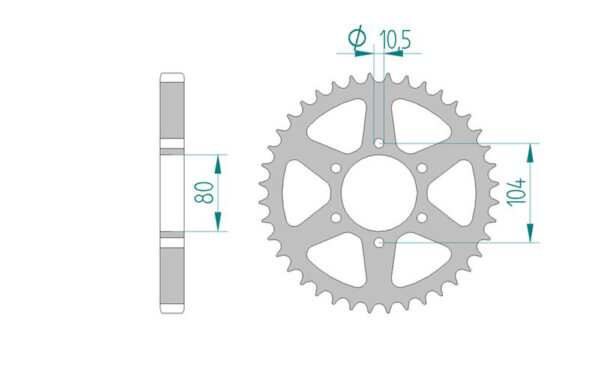 Sprocket Rear 501-33 AFAM 16601
