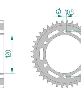 Sprocket Rear RK-B5624-46 JTR498 Afam 16605