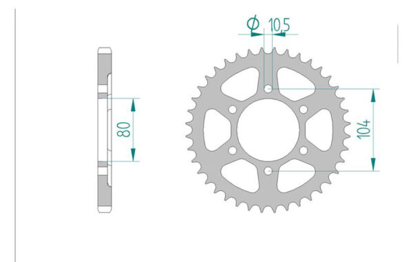 Sprocket Rear RK-B5082-41 JTR1489 Afam 16610