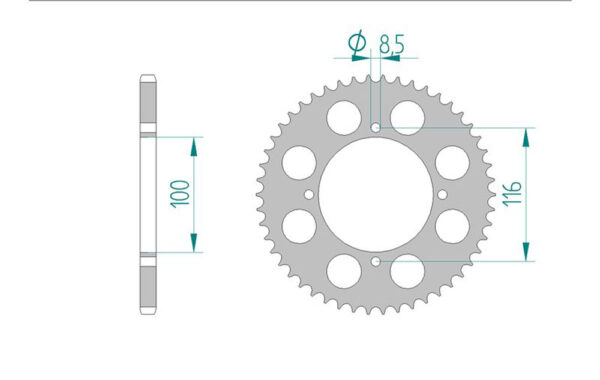 Sprocket Rear 2065-51 AFAM 17104