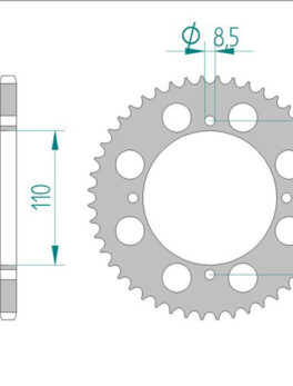 Sprocket Rear 2101-47 AFAM 17107