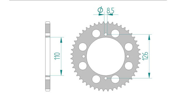 Sprocket Rear 2101-47 AFAM 17107