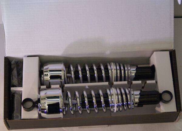SHOCK TWIN FORSA TYPE7 325MM DUAL SPRING BLK/CHR PAIR