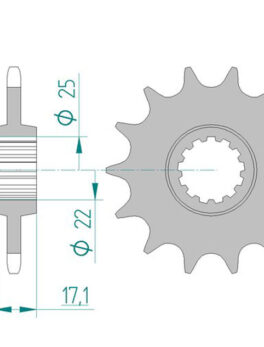 Sprocket Front 1299-14 JTF1299 AFAM 20407