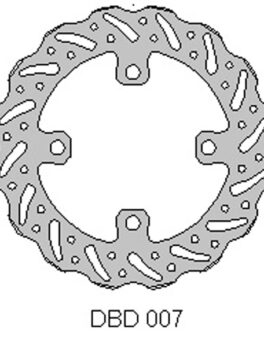 DELTA MX BRAKE DISC REAR DBD007 KX65 2000-15