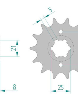 Sprocket Front 575-16 AFAM 21502