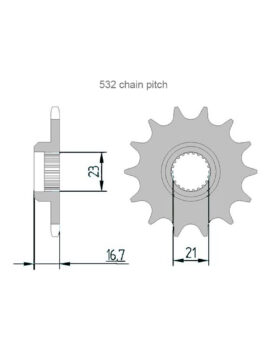 Sprocket Front  JTF585 Afam 21506 (532)