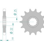 Sprocket Front 584-17 AFAM 21802-17 *532* pitch